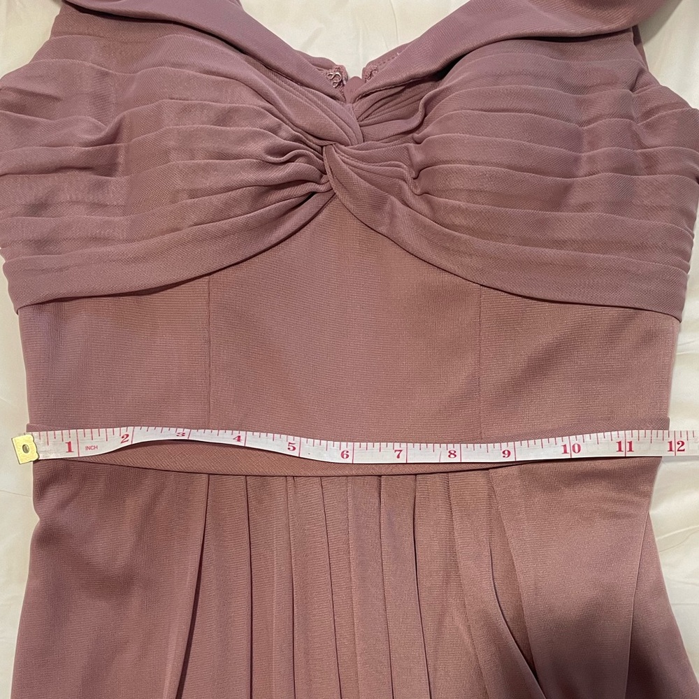 Azazie, Extra Small, Dusty Rose, Almendra Bridesmaid Dress - Picture 7 of 9